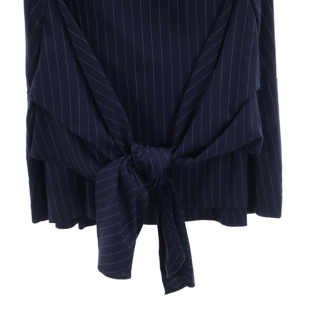 LANVIN en Bleu Made In Japan Striped Pattern No Sleeve Cut Setup 38/36 Women Used