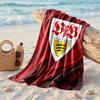 Пляжное полотенце в тематике VfB Stuttgart Мягкое Быстрое?Сухое полотенце для летнего пляжного отдыха и плавания