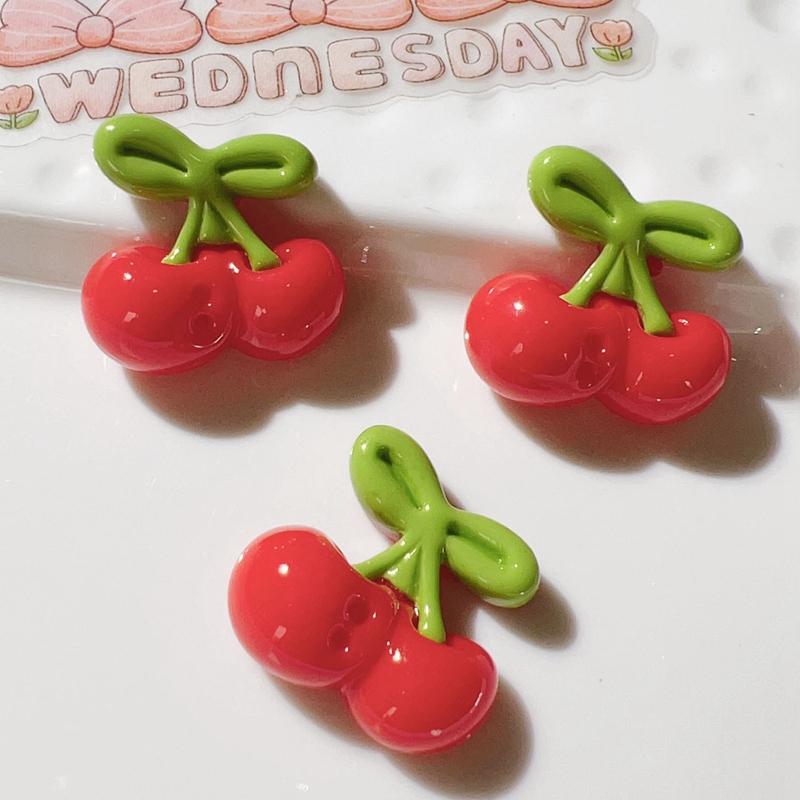 10 Pcs New Kawaii Cartoon Fruit Strawberry, Cherry Avocado Resin Scrapbook Diy Jewelry Children Gift Hairpin Accessories A66
