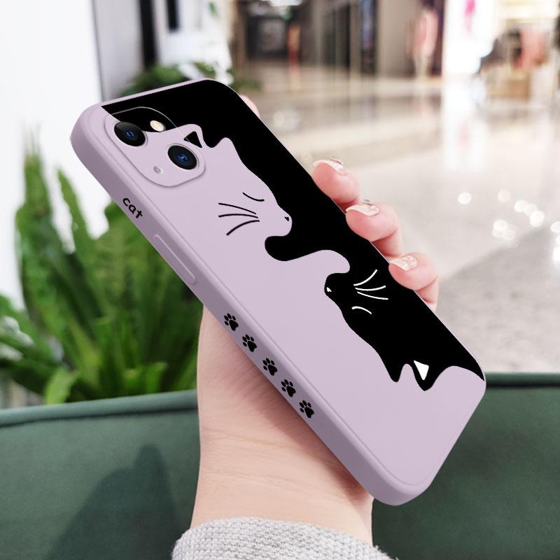 Чехол для телефона «Обнимающийся котенок» для iPhone 16 15 14 13 12 11 Pro Max Mini X XR XS MAX Plus