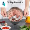 Электрическая мясорубка, 3 л, бытовая емкость, нержавеющая сталь, 2 передачи, 250 Вт, высокая мощность для кухни