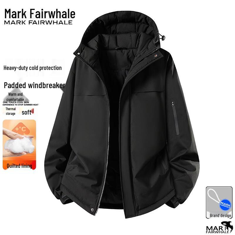 Mark Fairwhale Мужская осенне-зимняя куртка с капюшоном и утеплителем