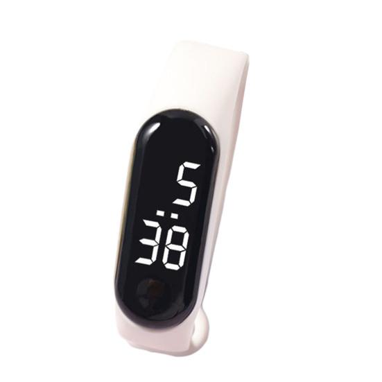 Цифровые часы Водонепроницаемые светодиодные цифровые наручные часы с сенсорным управлением Спортивные часы с мягким силиконовым ремешком Большой циферблат Четкий дисплей для студентов