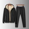 Осенне-зимняя мужская одежда Молодежный отдых Теплый плюшевый утолщенный кашемировый спортивный костюм