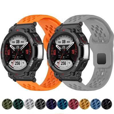 Мягкий дышащий силиконовый ремешок для Amazfit T-REX 3 2 спортивный браслет ремешок для часов для Xiaomi Huami Amazfit Watch T-REX браслет