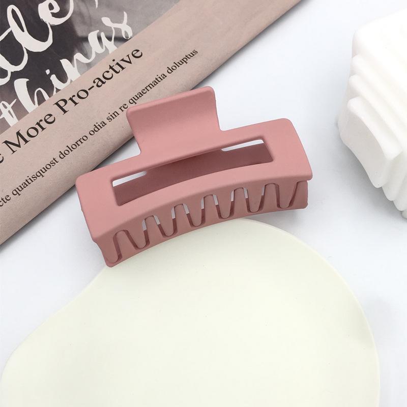 Корейская заколка для волос женская «Акула» высокого класса с матовым покрытием - Однотонная, Большого размера