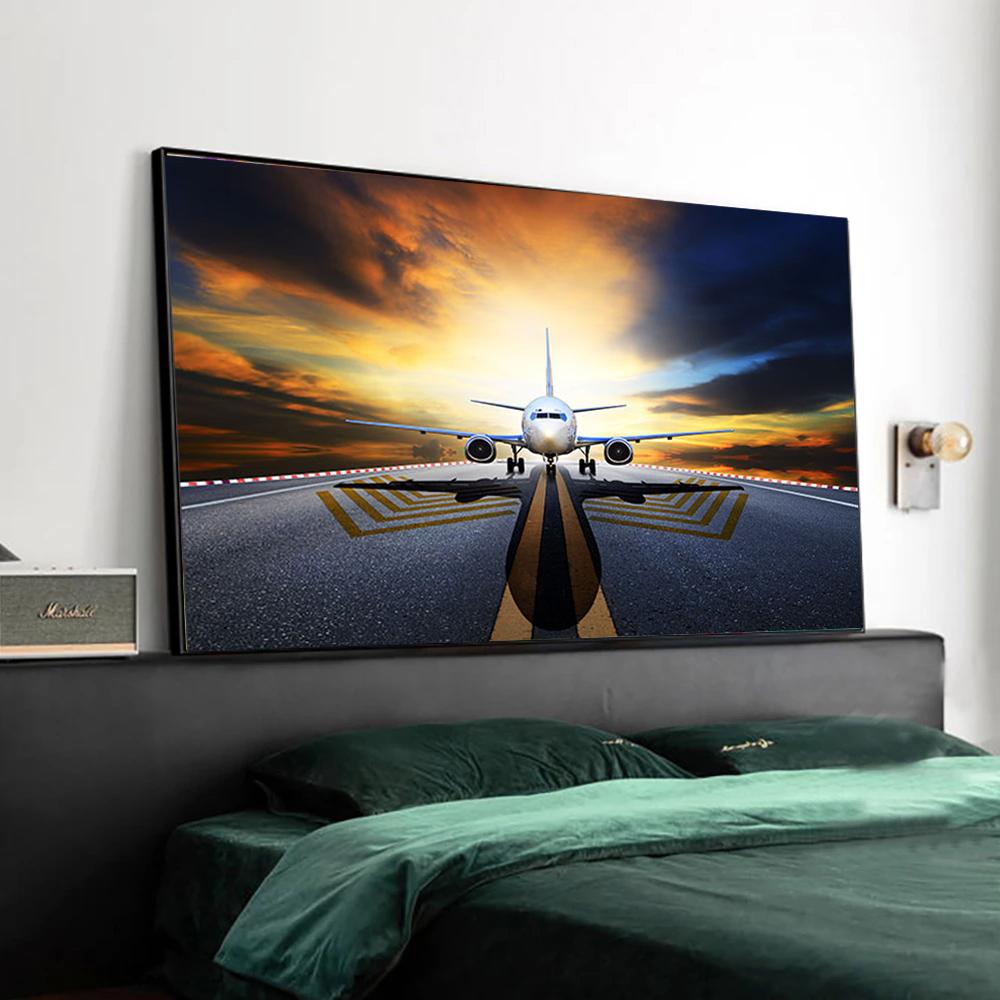 Винтажные холсты с изображением самолетов, настенные художественные фотографии, пейзажные постеры с самолетами и принты, холст, живопись для гостиной, домашний декор