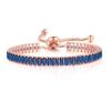 CZ Tennis Bracelets for Women Unique Black Crystal Bangle Rose Gold Adjustable Hand Chain Friends Jewelry DZH051