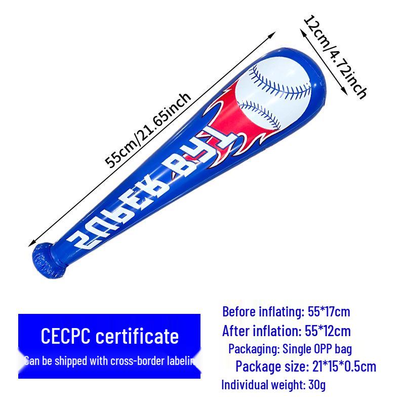 Colorful Inflatable Baseball Bat Toy - Perfect for Kids' Sports and Cheer Events