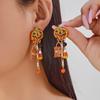 Gothic Ghost Earrings Dramatic Pumpkin Drop Earrings Halloween Pumpkin Earrings Lightweight For Gothic Fashion Festival Gift