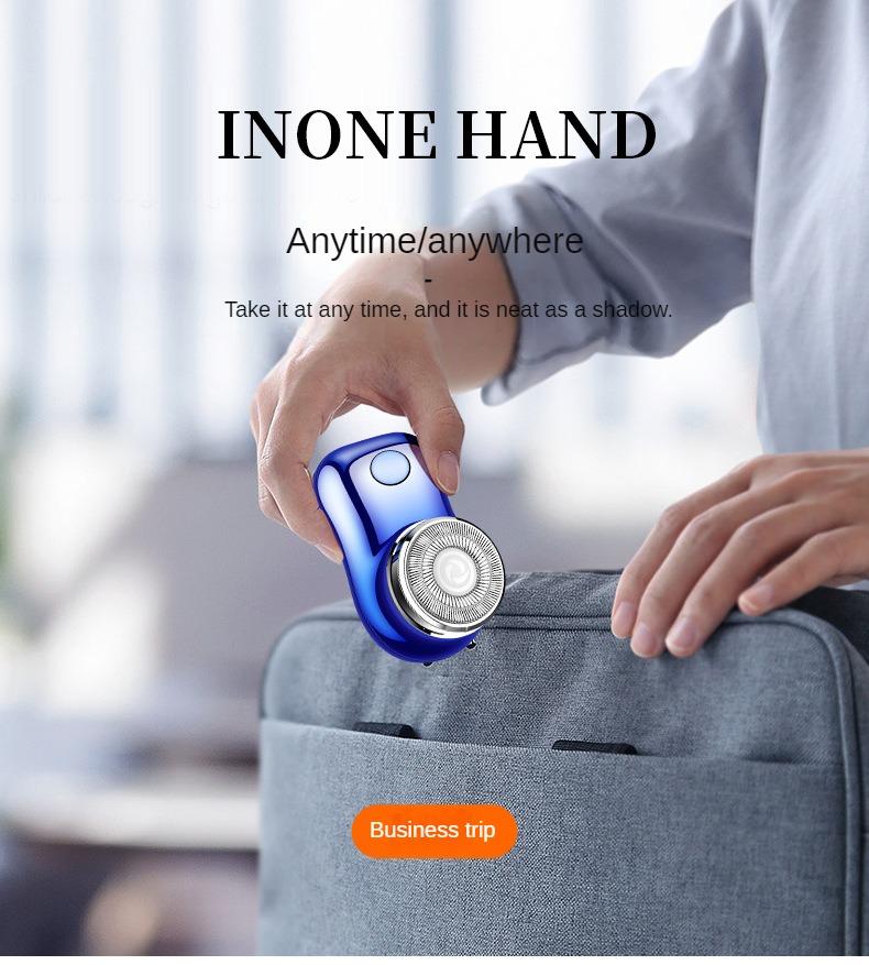 Мини-электробритва с цифровым дисплеем Карманная электробритва IP67 Водонепроницаемая сумка для быстрой зарядки Type-c Бритва Триммер для бороды Станок для бритья