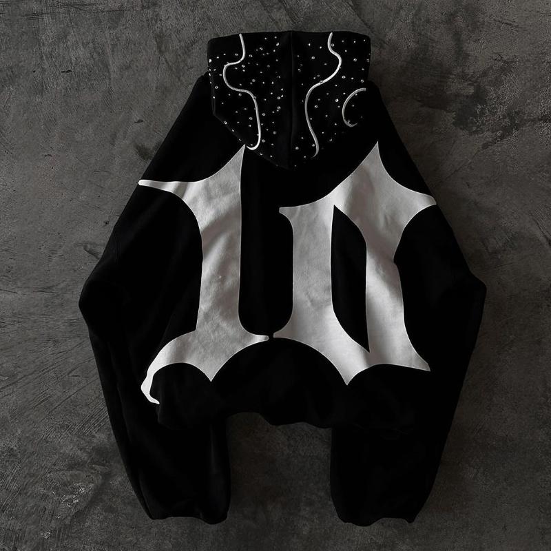 Европейские и американские толстовки в готическом стиле с принтом букв, персонализированный уличный тренд Харадзюку, свободные мужские и женские