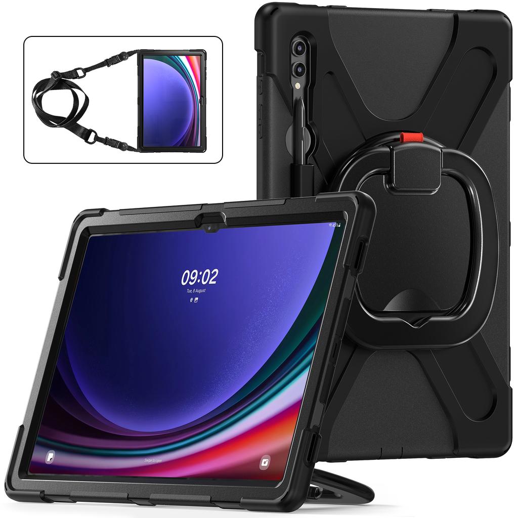 Прочный Чехол для Galaxy Tab S10 S9 S8 Ultra 2024 2023 2022 14.6" SM-X920 X926B X910 X916B X900 X906B 360 Поворотная Подставка Чехол
