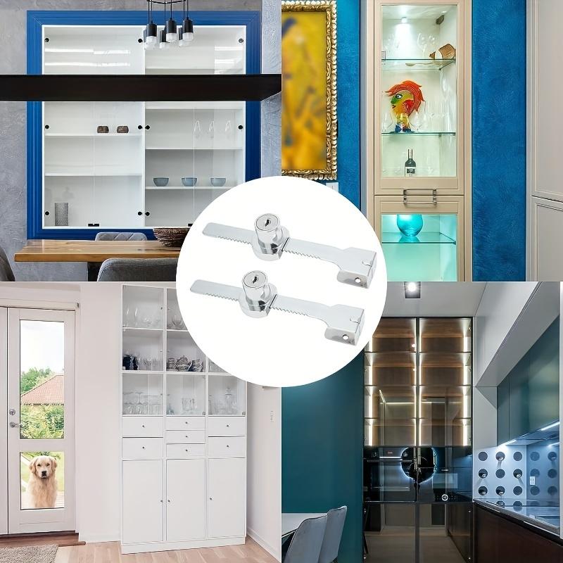 1-5 шт. Замок для раздвижной стеклянной двери с ключом, витрина с хромированной отделкой, защитный раздвижной корпус, замок для стеклянных дверей шкафа с защитой от ударов