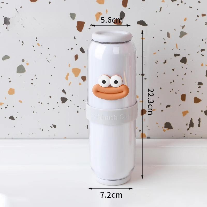Dry wet separation mouthwash cup, family travel portable wash cup, sausage mouth brushing cup, cute tooth cup, four in one
