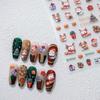 Nail Accessories Christmas Nail Stickers DIY Nail Charms Manicure Ornaments Christmas Nail Decals Halloween Ghost Elk Pattern