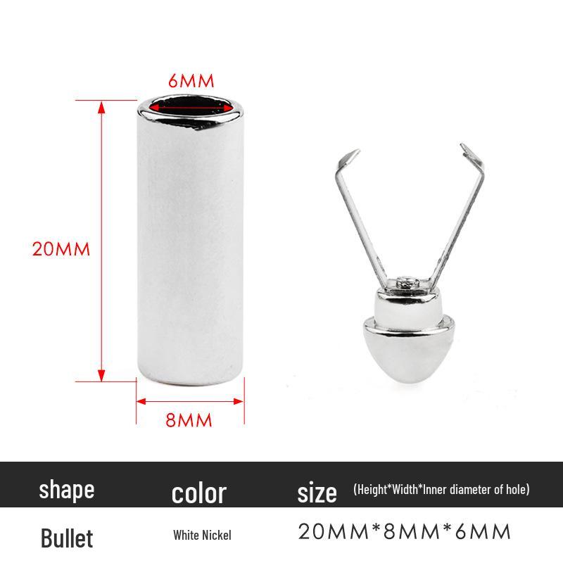 Metal Bell Clip Cord Pendant for Down Jackets and Hoodies with Removable Stopper Button