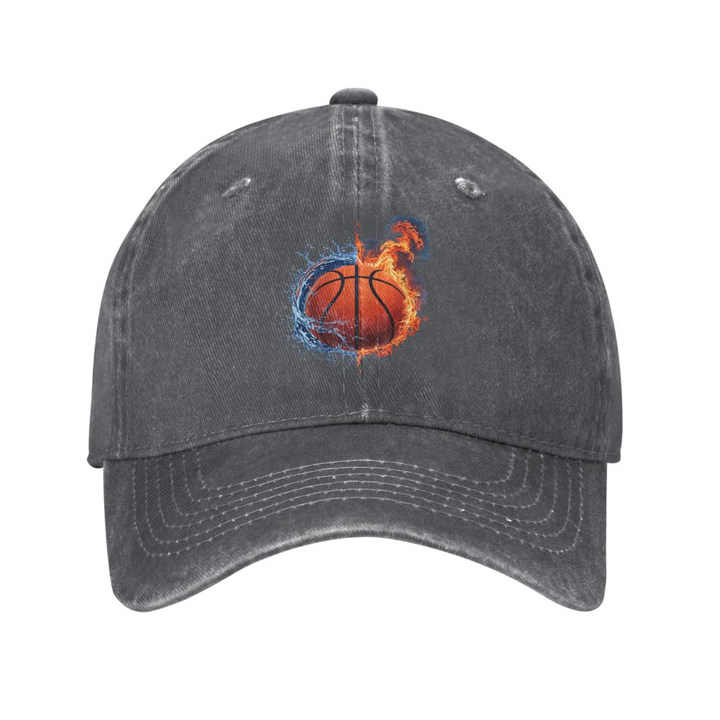 Funny Basketball fire Casual Baseball Cap Hiking Fishing Trucker Hat Summer Adjustable Men Adult Fitted Retro Baseball Caps