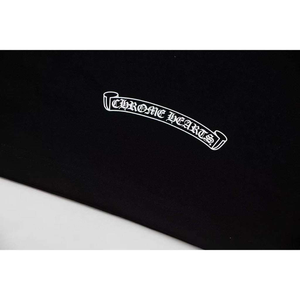 W355 CHROME HEARTS 2025 Summer New High Quality Cotton Round Neck Loose Large Size Men's and Women's T-shirt Couple T-shirt
