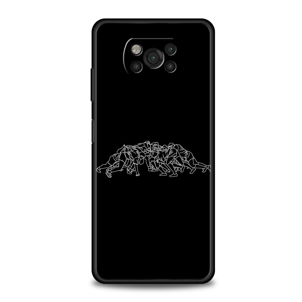 Чехол для телефона в виде мяча для регби для Xiaomi Poco X6 X5 Pro X4 X3 NFC F5 Pro F4 F3 GT M5 M4 Pro 5G M3 C51 C50 C55 Мягкая крышка