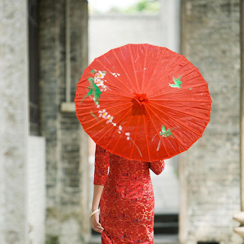 Chinese Classic Vintage Paper Umbrella Wedding Painted Dance Style Oil-Paper Chinese Umbrella P G2X9