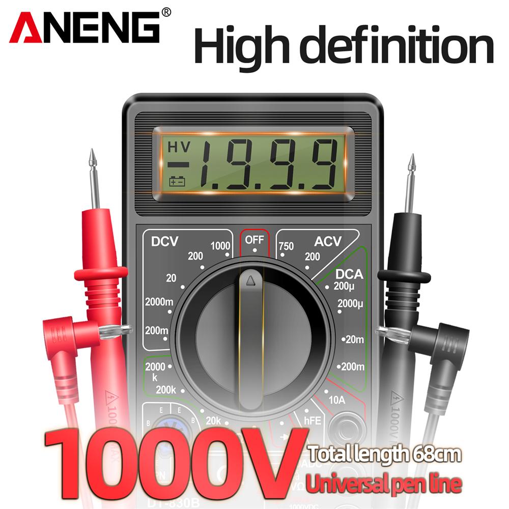 Многофункциональный цифровой мультиметр ANENG DT830B + Тестер батарей BT167 Комбо 1999 отсчетов Тестер напряжения переменного/постоянного тока, силы тока, сопротивления Набор инструментов Высокая точность