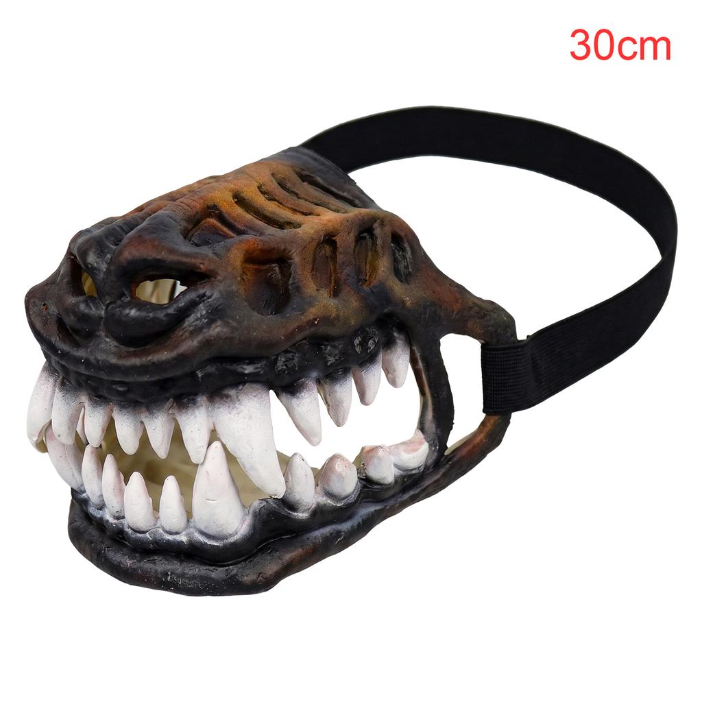 Scary Animal Dog Mask Latex Halloween Bloody Mouth Realistic Pet Costume Horror Party Prop Adjustable Strap