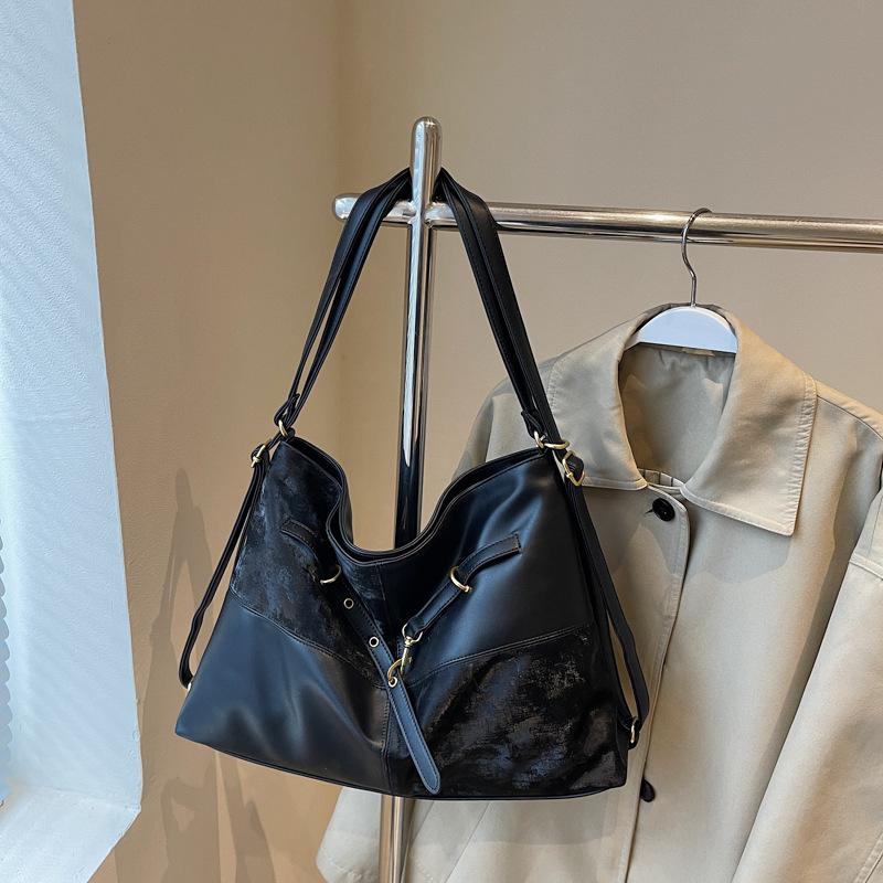 Ретро сумка большой вместимости женская 2025 новая универсальная повседневная сумка-тоут многофункциональный рюкзак для поездок