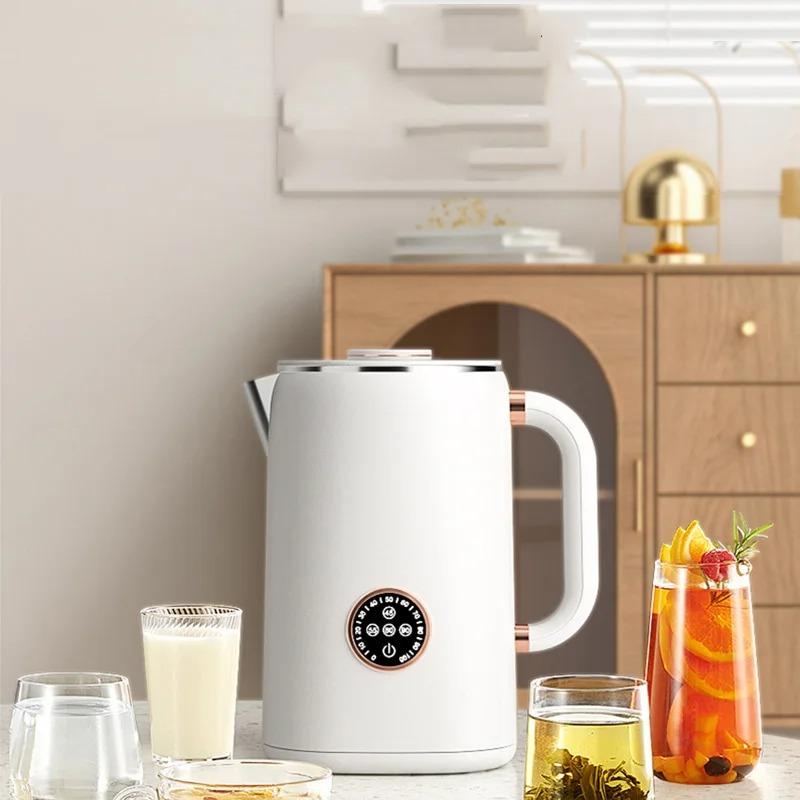 Электрический чайник 1 шт 1,7 л двухслойный противоожоговый цифровой дисплей нержавеющая сталь интеллектуальная изоляция бытовой офис отель