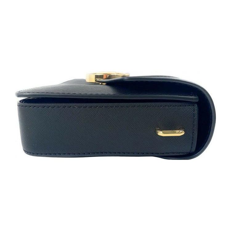 Michael Kors MK Carmen Классическая кожаная сумка на цепочке для commutes, с клапаном, на плечо, женская, черная 35S2GNML2L-BLACK