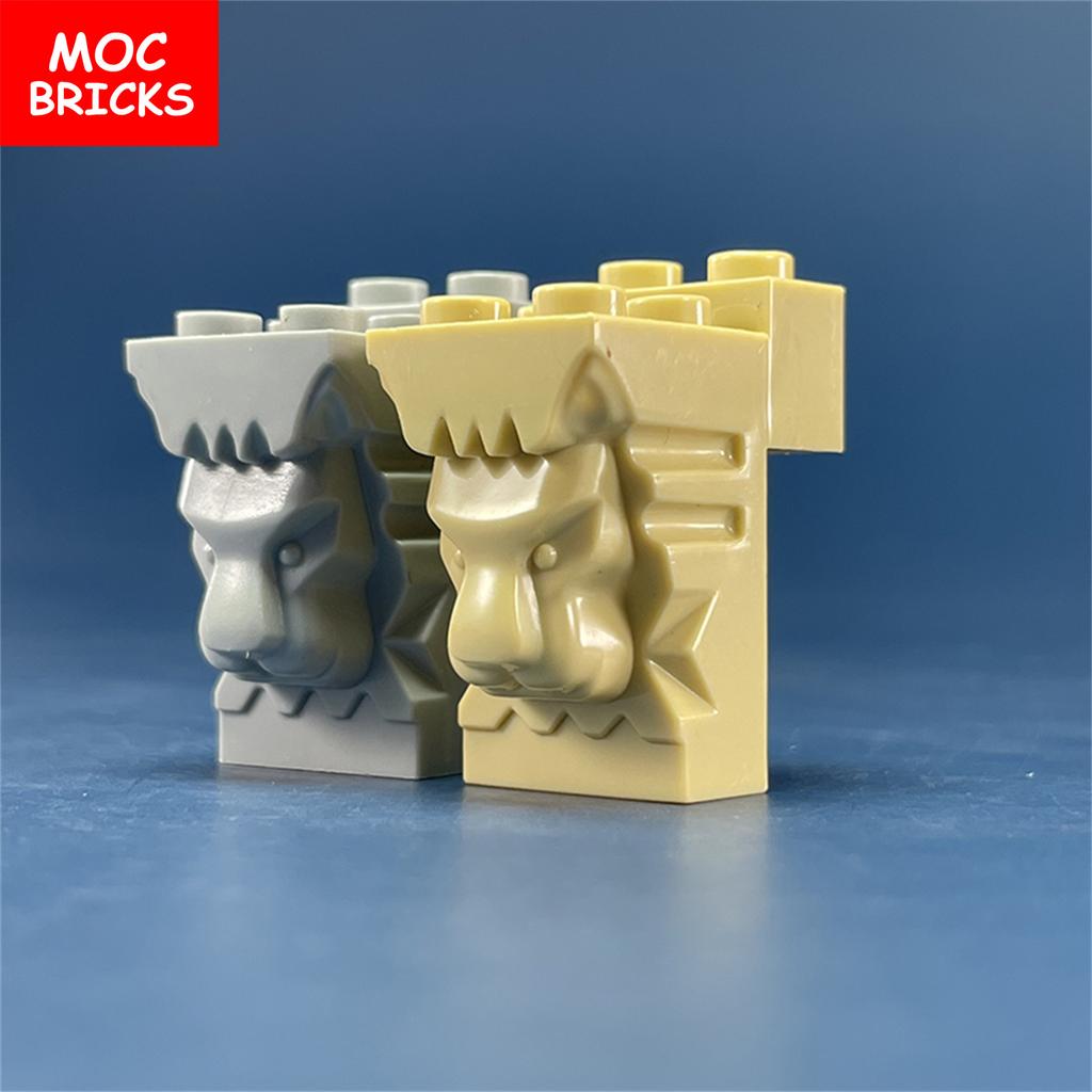 Кубики MOC 2x3x3 с вырезом и головой льва 30274 Фигурка Модели Маленькие Образовательные Строительные Блоки Детские Игрушки