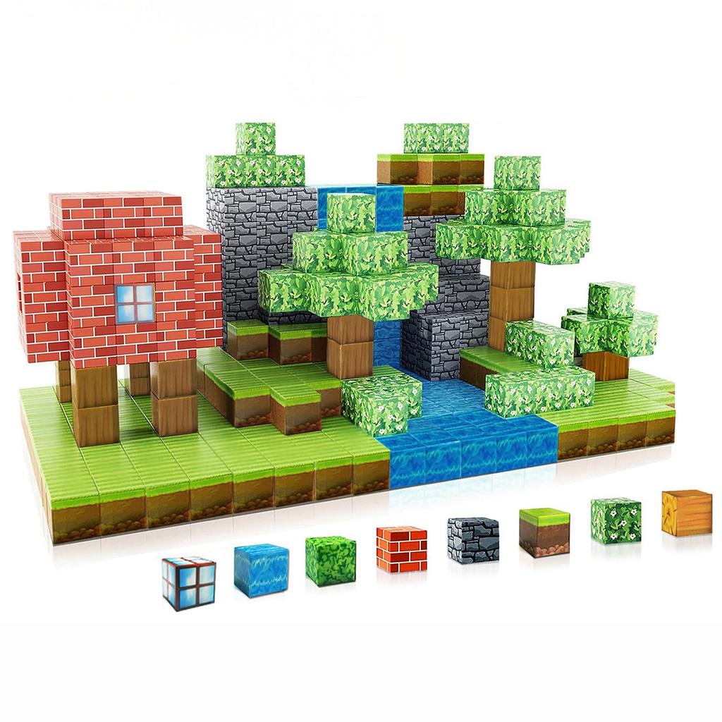 Magnetic Building Blocks Mine Magnet World Edition, Magnetic Toys for Boys and Girls Age 6+ Years Old, Montessori Sensory Toys