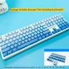 Xiaomi New 133 Keys Gradient Green Shine Through Keycaps Side Printed PBT Keycap Cherry Profile Double Shot for Mechanical Keyboards