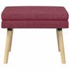 Double Layer Bench Wine Red 60 x 40 x 46 cm Fabric