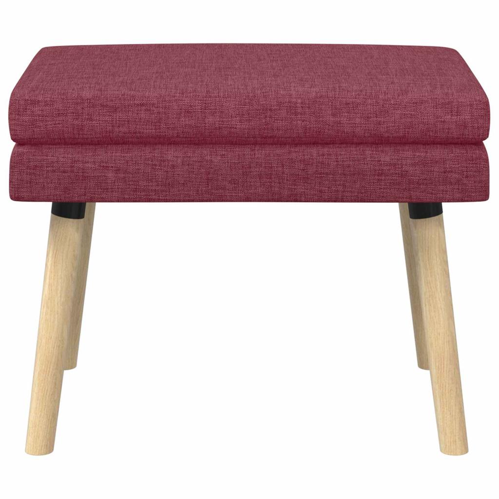 Double Layer Bench Wine Red 60 x 40 x 46 cm Fabric