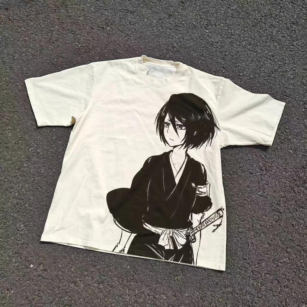 Рукия Прямой Спрей Короткие Рукава Только для Счастья И Любви Сакамото Ежедневный Четыре Деревни Еженедельный Прямой Спрей Y2K Харадзюку Топы