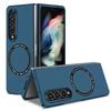 Simple Solid Color Skin Touch Case For Samsung Galaxy Z Fold 7 6 5 4 3 2 Magnetic Wireless Charge Slim Drop-Proof Protect Cover