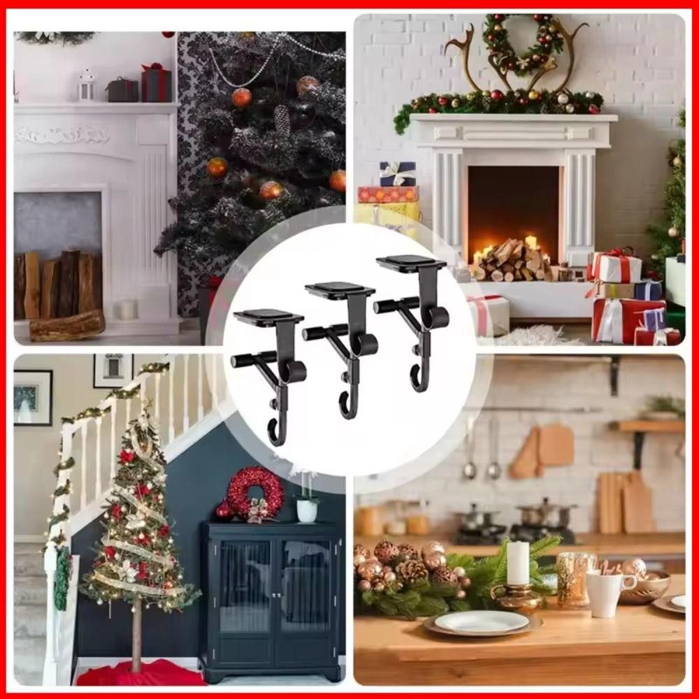Adjustable Christmas Stocking Holder Space Saving Fireplace Hanger Sturdy Garland Hanger Mantel