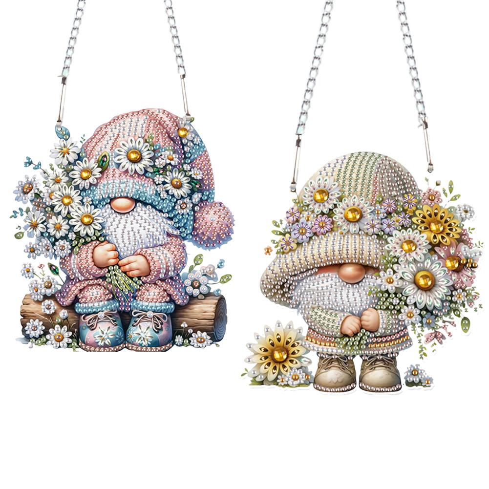 2 шт. 2D Плоские DIY Стразы Алмазное Искусство Подвески на Окно Набор для Алмазной Живописи Специальной Формы Искусство для Подвешивания на Окно для Домашнего Декора