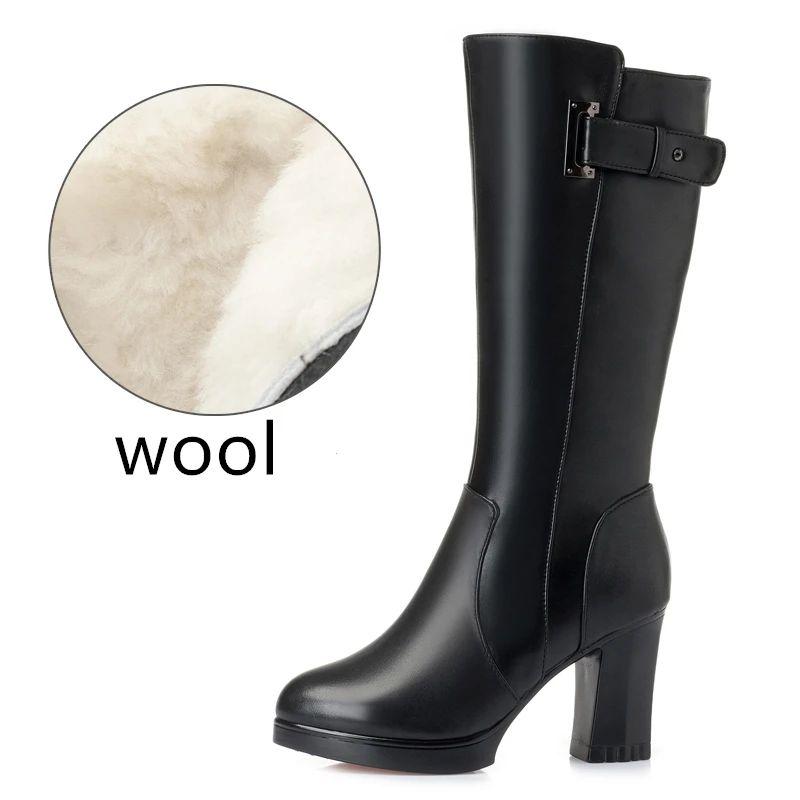 Зимние сапоги. Женские высокие сапоги. Женские сапоги на платформе и высоком каблуке. Шерстяные теплые женские длинные сапоги.