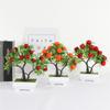 Plastic Artificial Fruit Plant Potted Realistic Orange Tree Bonsai Simulation Lemon Tree  Courtyard