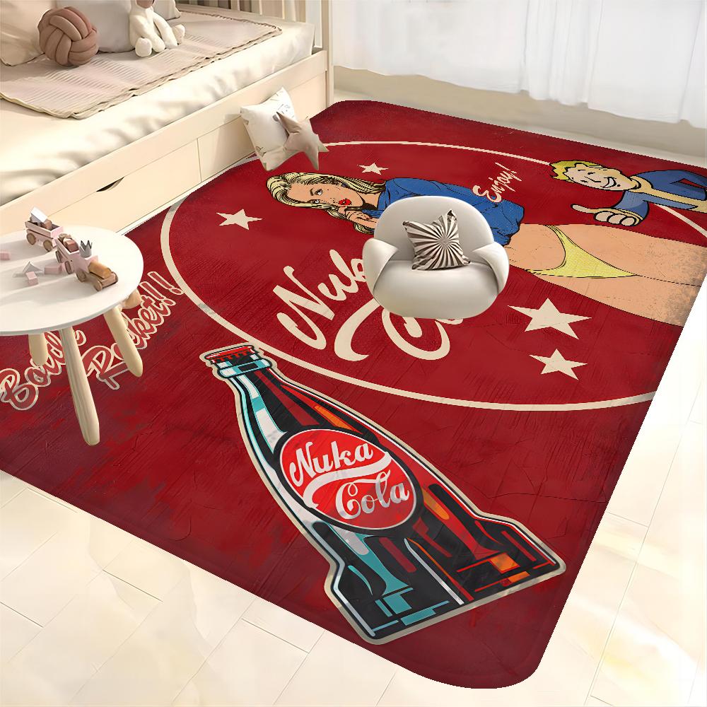Винтажный ковер для пола Nuka Cola, противоскользящий, впитывающий воду, длинный коврик-подушка, коврик для спальни, приветственный коврик