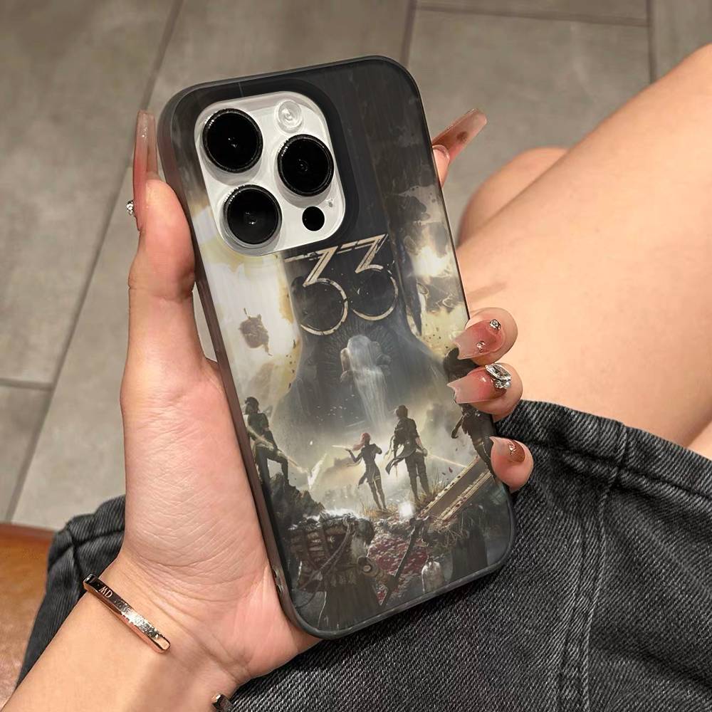 Игровой чехол для телефона RPG C-Clair O-Obscur E-Expedition 33 Для iPhone 17 16 15 14 Plus 13 12 11 Pro Max Pro Волна Гофрированный чехол