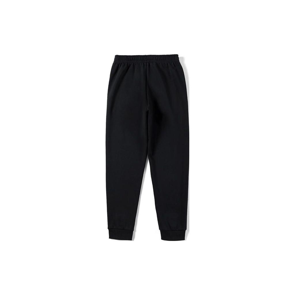 Мужские спортивные брюки Li Ning Fitness Series, однотонные, с эластичной резинкой на талии, черные AKLTB53-1
