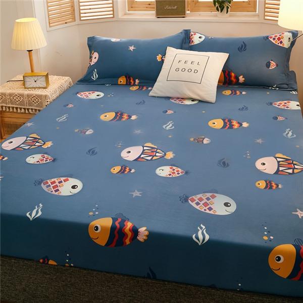 Waterproof Mattress Protector Cover Elastic Fitted Sheet Breathable Pad Bed Double 2 People Couple Bedspread No Pillowcase