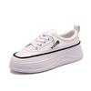 2024 Модные низкие кроссовки из парусины Женская повседневная обувь Белые балетки Женские кроссовки Basket Lace Up Solid Chaussure