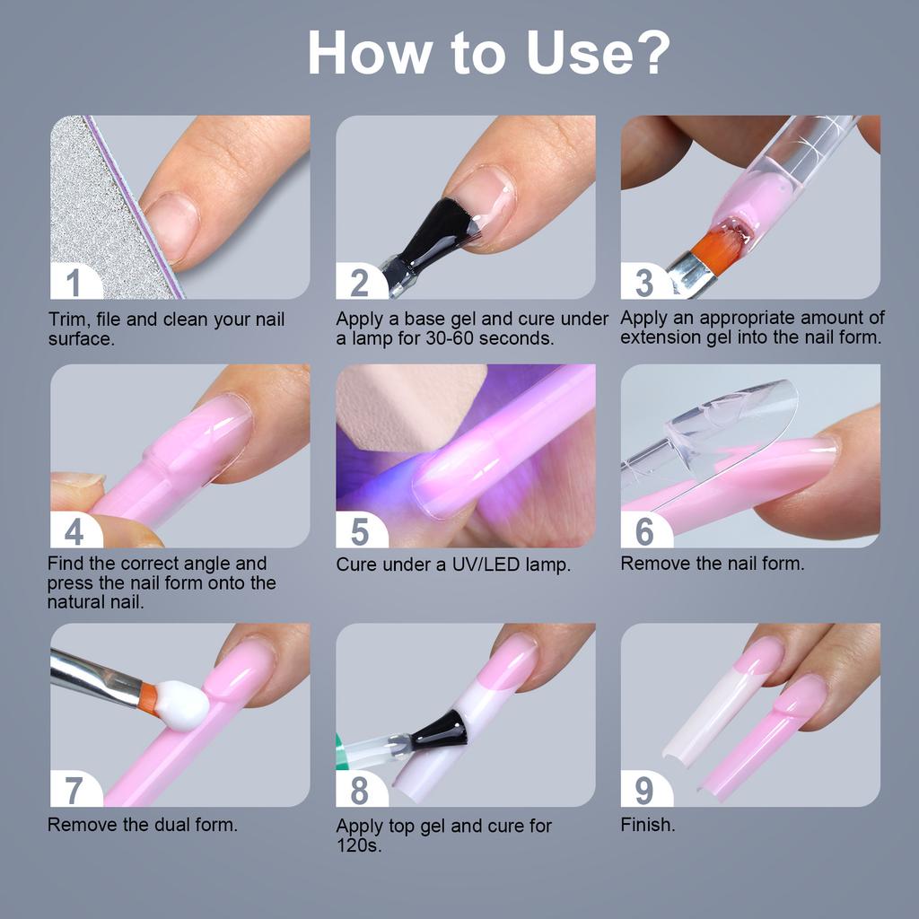 150 шт. Французские формы для наращивания ногтей с мерной шкалой – Прозрачные кристаллические УФ-гелевые типсы для ногтей