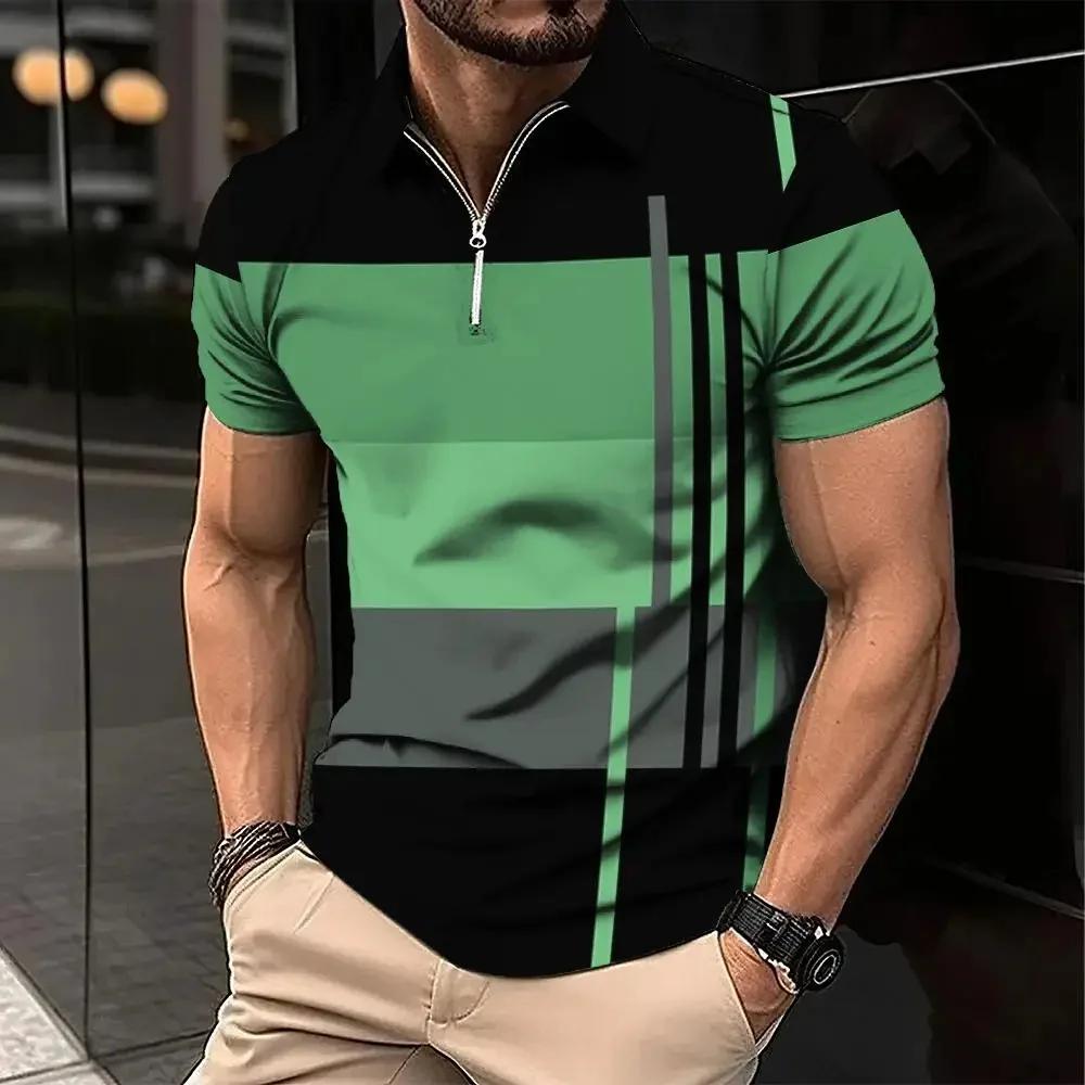 Paint Splatter Print Short Sleeve Polo Shirt, Stylish Casual Wear For Men