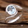 Blue Topaz Ring, Natural Gemstone, 925 Sterling Silver Jewelry,Silver Ring
