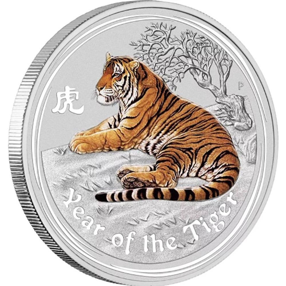 Tiger coins, foreign trade commemorative coins, handicrafts, Australian Year of the Tiger commemorative medal, foreign zodiac commemorative coins